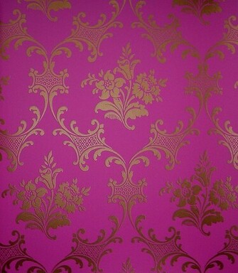 Pink Damask Wallpaper Ladies Slipper