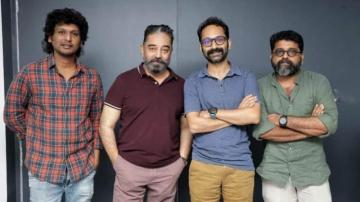 Kamal Haasan Watches Fahadh Faasil S Malik On The Sets Of Vikram