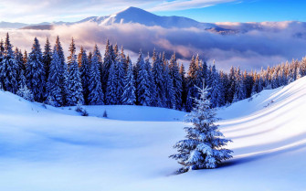 Winter Season Mountains Mac Wallpaper