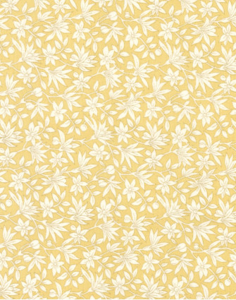 Vintage Yellow Floral Wallpaper