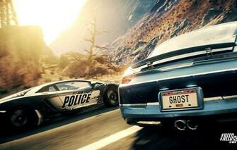 Wallpaper Lamborghini Police Day Desert Nfs Rivals