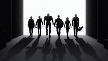 Minimalist Black And White Wallpaper Standing Silhouette Shadow