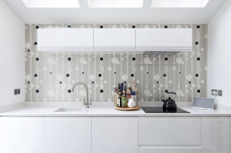 Feature Wallpaper To Modern Kitchen