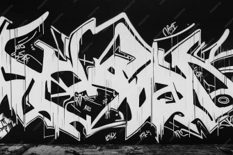 Graffiti Black And White Photography Wallpaper