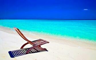 Beach With Chair Cool Background