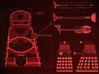 Dalek Blueprint Wallpaper Machines Doctor