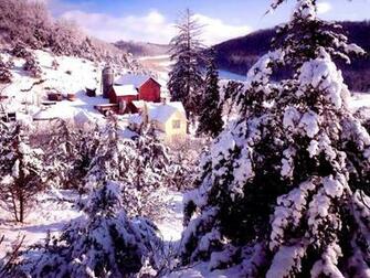Snowy Farm Wallpaper
