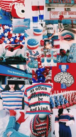 White Red And Blue Aesthetic Wallpaper