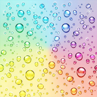 Colorful Rainbow Bubbles Pink Glitter Wallpaper