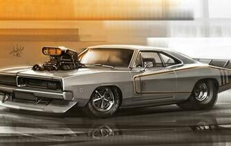 Wallpaper Auto Figure Machine Dodge Art Charger