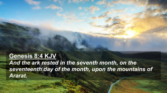 Genesis Kjv 4k Wallpaper And The Ark Rested In Seventh