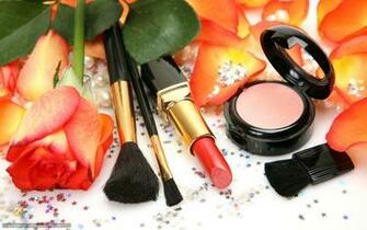 Wallpaper Cosmetics Ink Pomade Petals Desktop