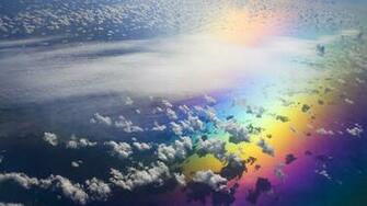 Rainbow Between The Clouds Wallpaper