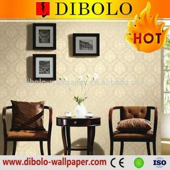Restaurant Decoration Beautiful Flower Design Pvc 3d Effect Wallpaper