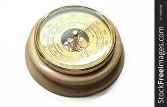 Barometer On A White Background Stock Image Photos