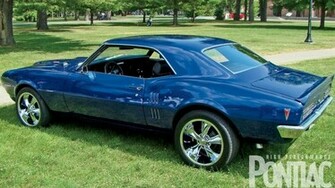 Mag Blue Pontiac Firebird Wallpaper Background