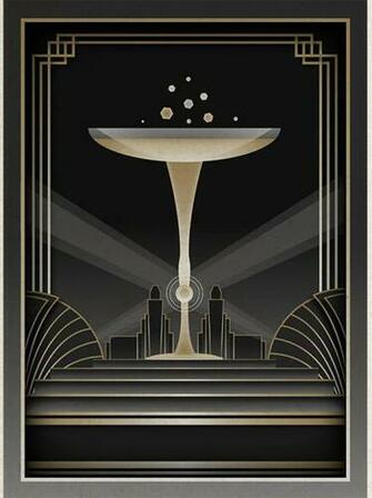 Art Deco Background And Frames Volume