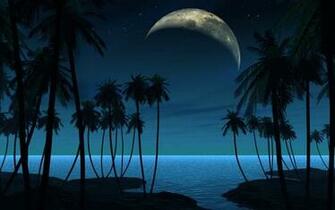 Beach Moon Night Watch Wallpaper Desktop
