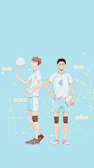 Nekoma Oizumi Oikawa Iwaizumi Phone Wallpaper