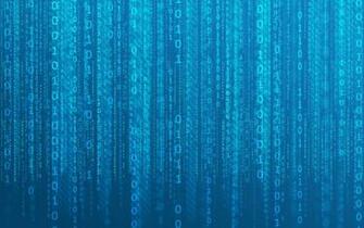 HD Background Binary Numbers Matrix Code Blue Abstract