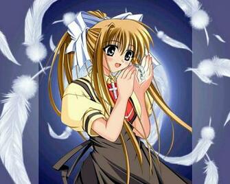 Kamio Misuzu Girl Blonde Feathers Joy Stock Photos Image