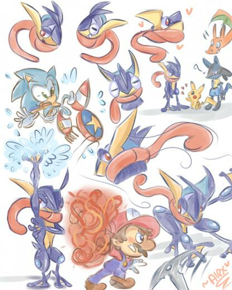 Greninja Makes A Splash By Chibiirose