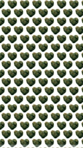 Weed Wallpaper Hearts iPhone