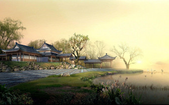 Traditional Japanese Art On Desktop Wallpaper