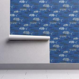 Just Jacks Trevally Ulua Wallpaper Kolekine Spoonflower