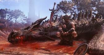 Dragonborn Skyrim Game Illustration The Elder Scrolls V