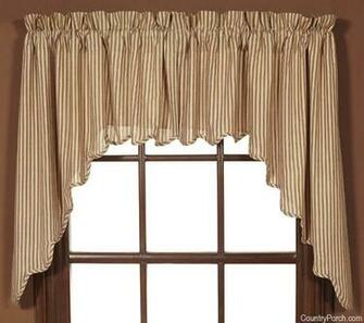 Scalloped Window Curtain Swag Cheston Stripe