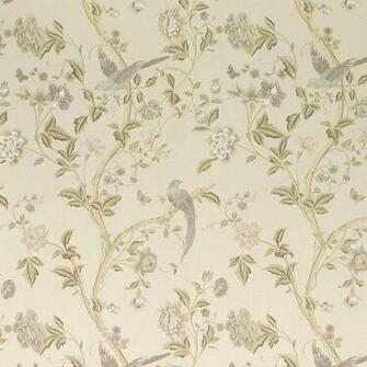 Laura Ashley Summer Palace Taupe Ivory Floral Wallpaper