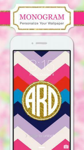 Monogram Lite Wallpaper Background Maker HD With Glitter Themes