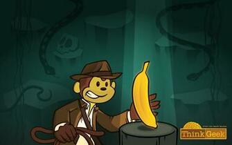 Indiana Jones Monkeys Thinkgeek High Quality Wallpaper