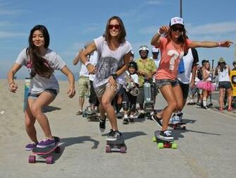 Girls With Skate Wallpaper And Image Pictures Photos