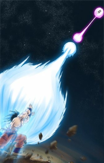 Goku Kamehameha Vs Vegeta Galick Gun