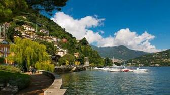 Bellagio Lake Como Promenade Wallpaper For Desktop Netbook HD