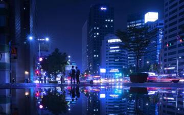 Modern City At Night Cropped