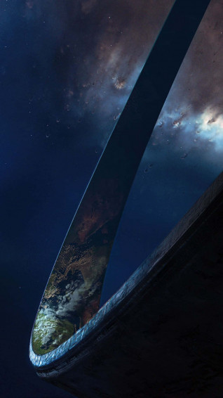 Stunning Of Halo Ring From Space Wallpaper