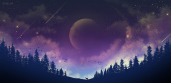 Moon Fox Galaxy 4k Wallpaper HD Artist Image