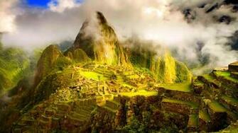 Clouds Rolling Over Machu Picchu HD Wallpaper