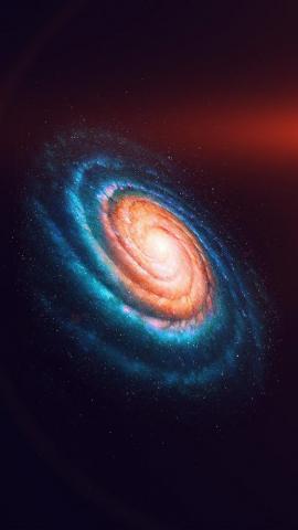 Space Galaxy Dark Rainbow Night Star Flare iPhone Wallpaper