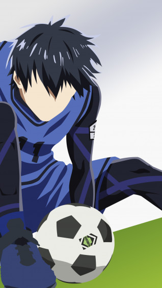 Yoichi Isagi Wallpaper 4k Blue Lock Minimal Art