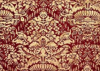 Damask Red And Gold Wallpaper Stencils