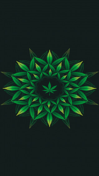 Cool Weed Flower Illusion Wallpaper