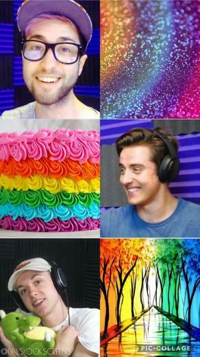 The Pals Wallpaper On Rainbow Themed Lockscreen