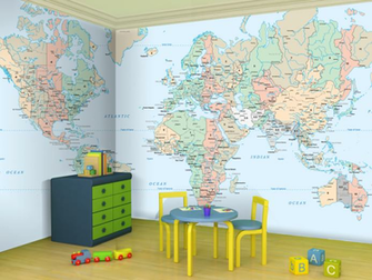 World Map Wallpaper For Kids