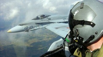 F18 Hornet Desde Una Prespectiva De Pilotos Wallpaper