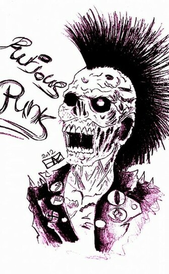 Skull Punk Wallpaper Punkby Elnazglambert