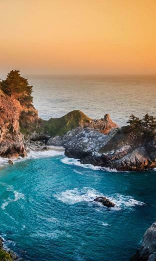 Mcway Falls In Big Sur California Usa HD Wallpaper For